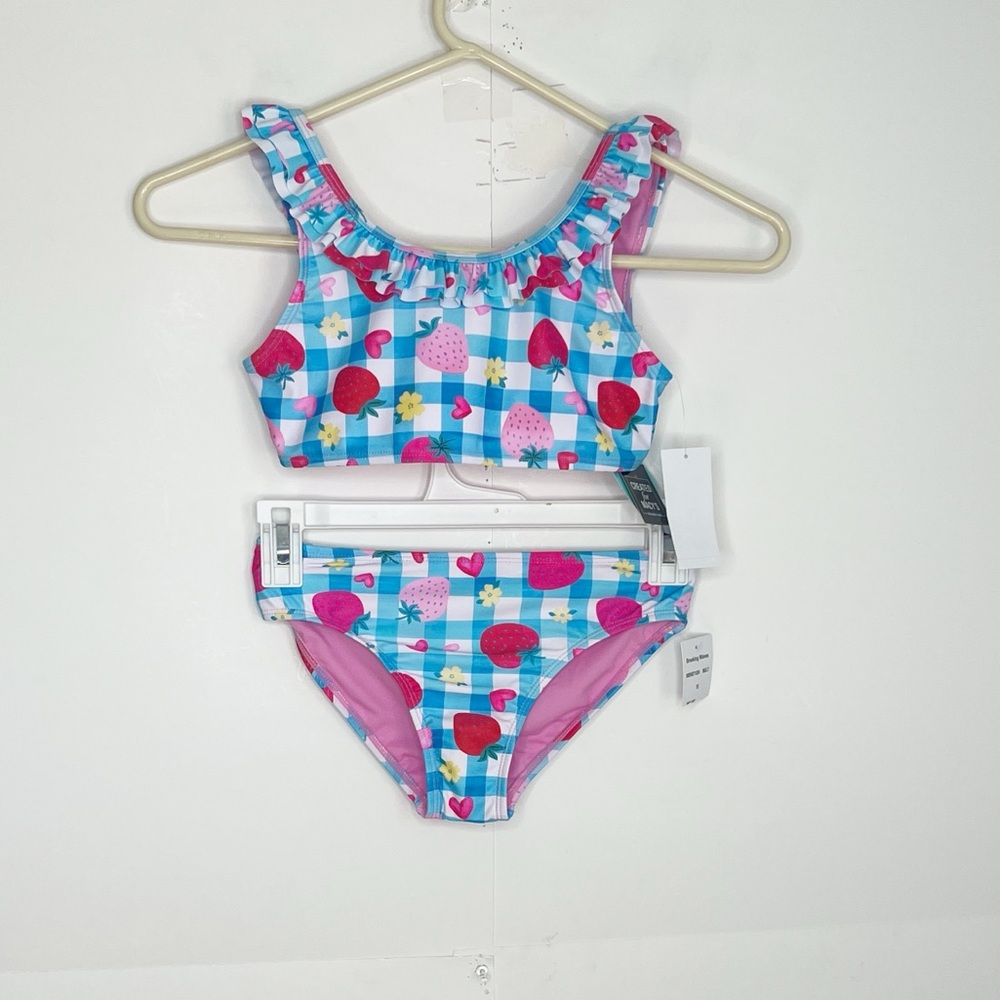 Breaking Waves Girls 2 Piece Bikini Set Size 10
